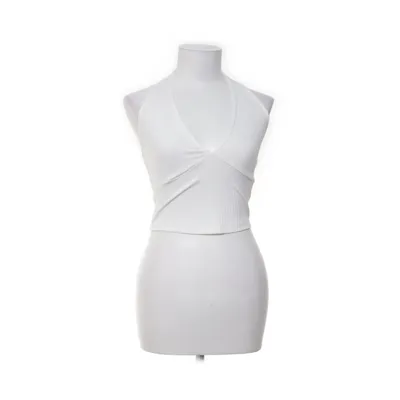 Haltertop (Wit) van Bershka Elastaan, Polyester
