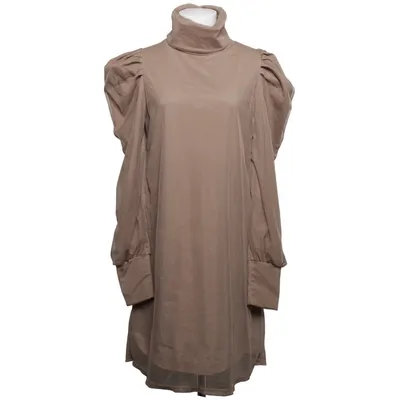 Turtleneck dress (Beige) from Blond Hour Cotton, Elastane, Polyester