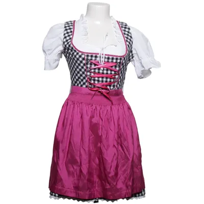 Dirndl (White, Black, Pink) from Marjo Cotton, Polyester