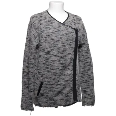 Cardigan (Grijs, Zwart) van Marie Sixtine Elastaan, Leer, Mohair, Polyamide, Wol