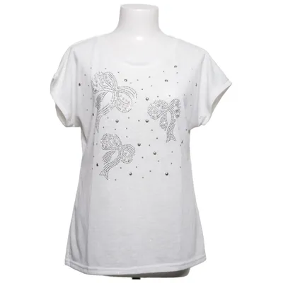 T-shirt (Blanc) de Miss Charm Coton, Polyester