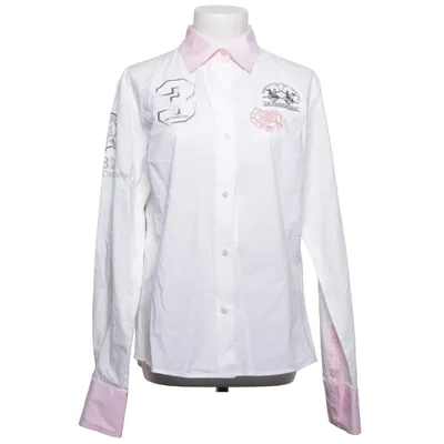 Chemise (Blanc, Rose) de La Martina Coton, Élasthane