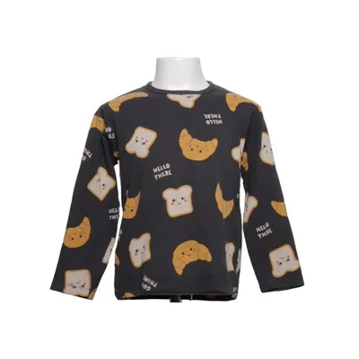 Langærmet t-shirt (Grå, Flerfarvet) fra Minories Økologisk bomuld