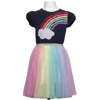 Jurk (Blauw, Meerkleurig) van Sunny Fashion Katoen