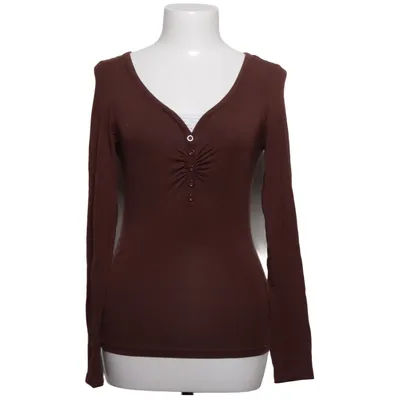 Henley shirt (Bruin) Elastaan, Viscose