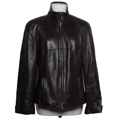 Leren jack (Bruin, Rood) van Madeleine Leer, Viscose