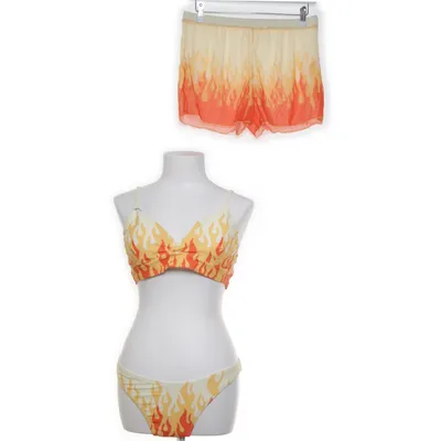 Bikini (Gul, Orange, Röd, Flerfärgad) från Romwe Elastan, Polyester