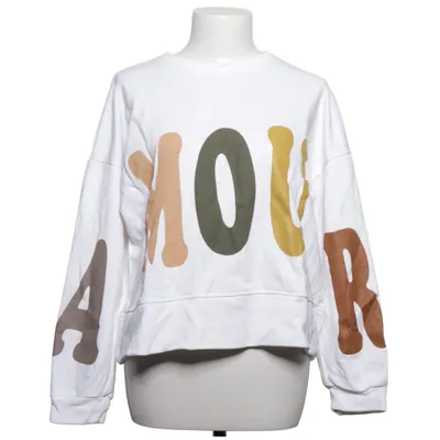 Collegetröja (Vit, Flerfärgad) från Azara Bomull, Polyester