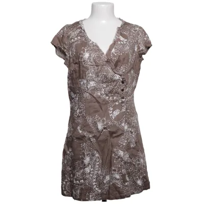 Kleid (Braun, Weiß) von La Redoute Leinen