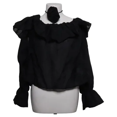Blouse (Noir) de Lumina Coton, Lin, Nylon