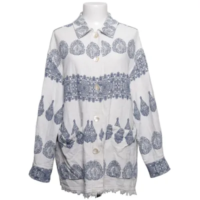 Overshirt (White, Blue) from Zara Cotton