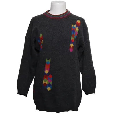 Sweater (Gray, Multicolored) from Drops Angora, Polyamide, Wool
