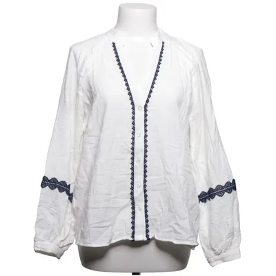Bluse (Hvid) fra Zara Bomuld, Linned