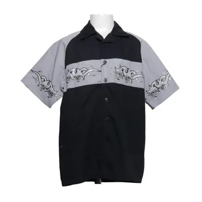 Kortärmad skjorta (Svart, Grå) från Boys by KappAhl Bomull, Polyester