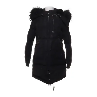 Winter jacket (Black) from Cedrico Down, Rabbit fur, Polyester, Leather