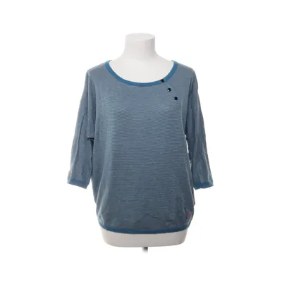 Trui (Blauw, Grijs) van Lee Katoen, Zijde, Kasjmier