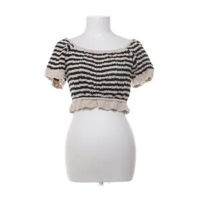 Crop top (Sort, Beige) fra Gina Tricot Akryl, Bomuld