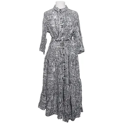 Shirt dress (Black, White) from Zara Polyamide, Viscose