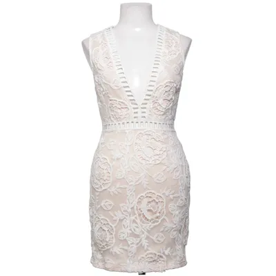 Robe de cocktail (Blanc, Beige) de Forever 21 Contemporary Polyamide, Polyester