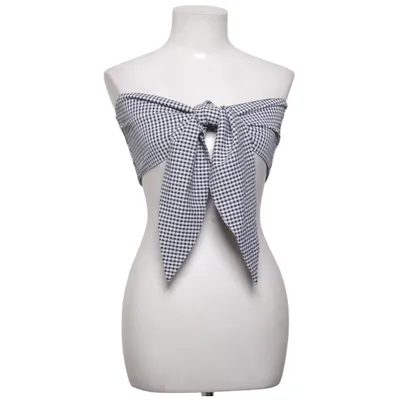 Tube top (Zwart, Wit) van Misspap Katoen, Elastaan, Polyester