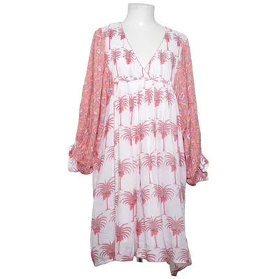 Kjole (Hvid, Rød, Pink) fra Place du Soleil Bomuld, Viscose