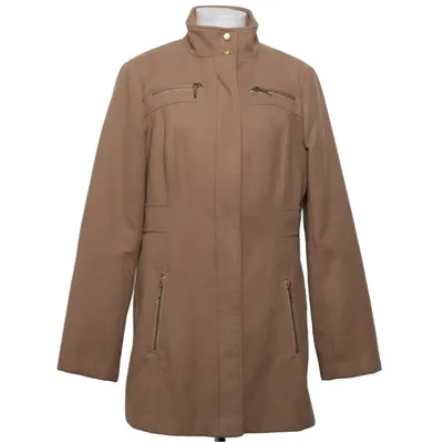 Coat (Beige) from George Elastane, Polyester, Viscose