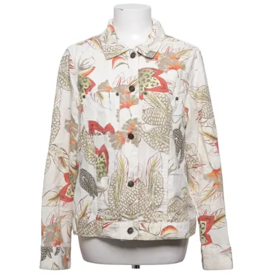 Jacket (White, Multicolored) from Signature Experience Linen, Viscose