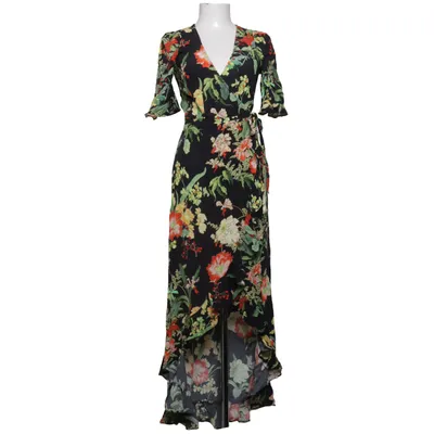 Wrap dress (Black, Multicolored) from Zara Accessories Viscose