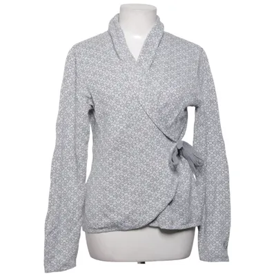 Wrap cardigan (Gray, White) from Happy Holly Cotton