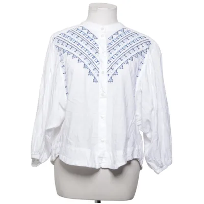 Blouse (White, Multicolored) from L.O.G.G by H&M Cotton, Viscose, Elastane
