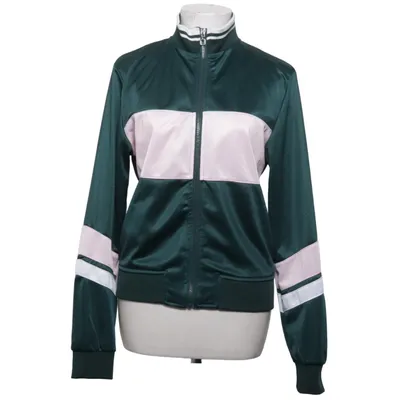 Træningsjakke (Grøn, Pink, Hvid) fra Bershka Elastan, Polyester