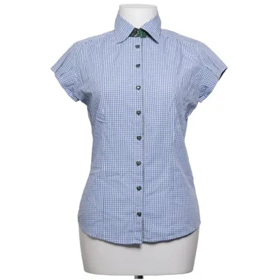 Chemise à manches courtes (Bleu, Blanc) de Landhaus Coton