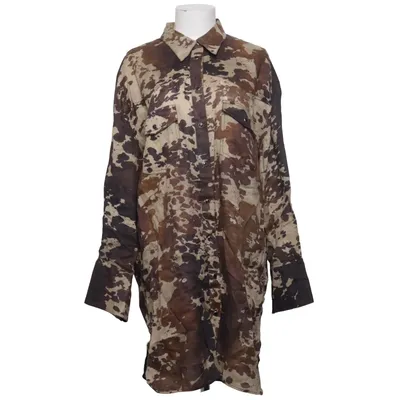 Robe chemise (Marron, Beige) de Acne Studios Lin