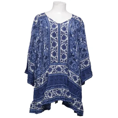 Blouse (Blue, White) from Couchel Viscose