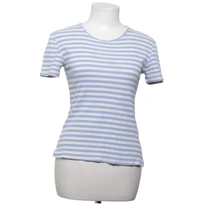 T-shirt (Blue, White) from Pieces Elastane, Organic cotton
