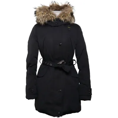 Parkas (Svart) från Blauer Bomull, Dun, Fjädrar, Polyamid, Polyester, Päls