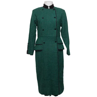 Coat (Green, Black) from Nina Ricci Cashmere, Wool