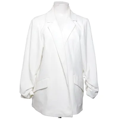 Blazer (Blanc) de ONLY Carmakoma Élasthane, Polyester