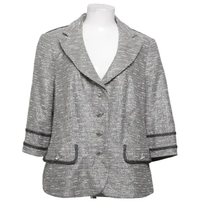 Blazer (Gray, Black, Silver) from Elégance Acetate, Acrylic, Cotton, Polyamide, Polyester, Wool