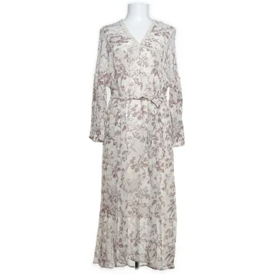 Robe (Blanc, Marron) de Vintage Stories Polyester, Viscose