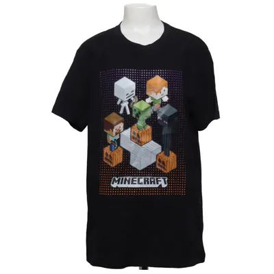 T-shirt (Zwart, Meerkleurig) van Minecraft Katoen