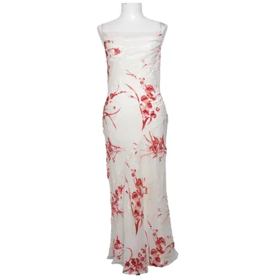 Maxi dress (White, Red) from H&M Acetate, Polyamide, Viscose