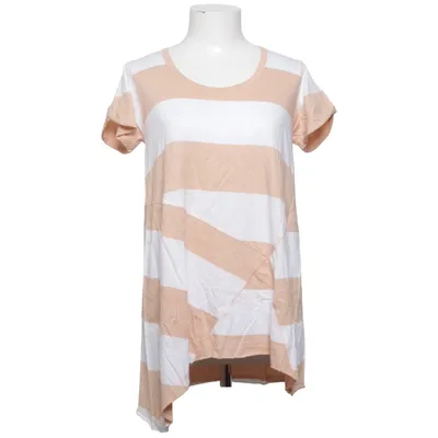 T-shirt (Hvid, Beige) fra Capri Collection Bomuld, Viscose