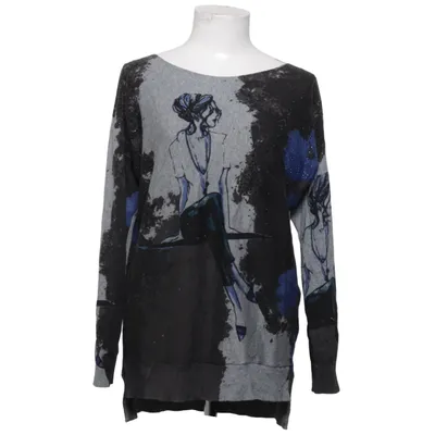 Sweater (Gray, Black, Blue) from Alba Moda Acrylic, Cotton