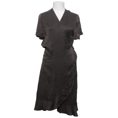 Robe portefeuille (Gris) de Wardrobe Soie