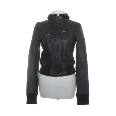 Leren jack (Grijs, Zwart) van Gestuz Leer, Polyester
