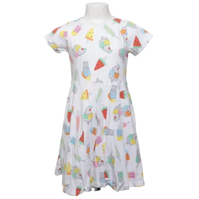 Robe (Blanc, Multicolore) de Polarn O. Pyret Élasthane, Coton biologique