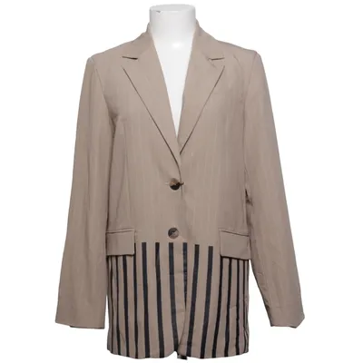Blazer (Beige, Sort, Hvid) fra NÜ Denmark Polyester, Viscose