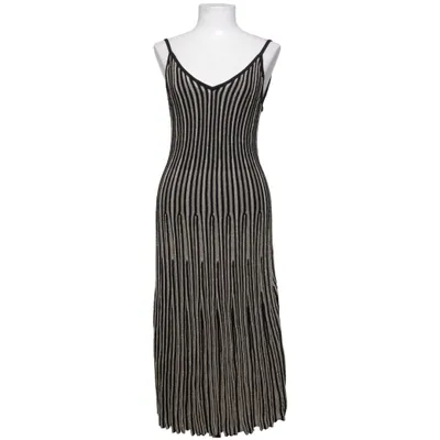 Långklänning (Svart, Beige) från H&M Metallfiber, Polyester, Viskos