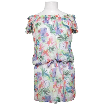 Beach dress (White, Multicolored) from Fornarina Polyamide, Polyester